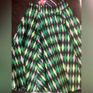 Pinup girl clothing house harlequin circle skirt. (FLAW) Medium.